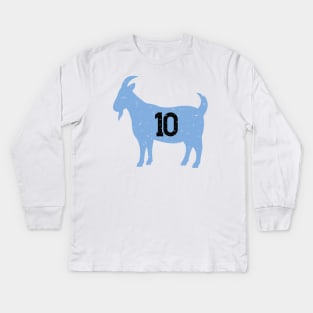 Goat Messi 10 Argentina Kids Long Sleeve T-Shirt